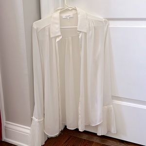 Frame Denim white/cream sheer button up